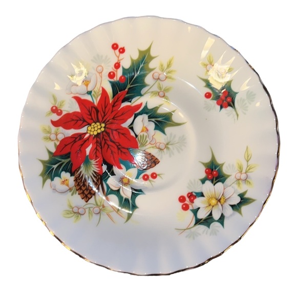 Royal Albert Other - ROYAL ALBERT POINSETTIA SAUCER ONLY, BONE CHINA ENGLAND VINTAGE REPLACEMEBT